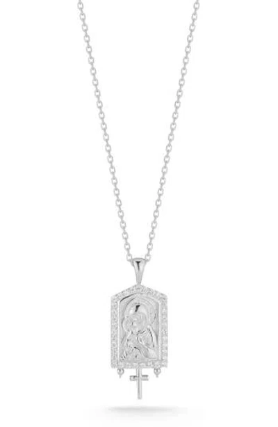 Sphera Milano Mary Cubic Zirconia Pendant Necklace In Neutral