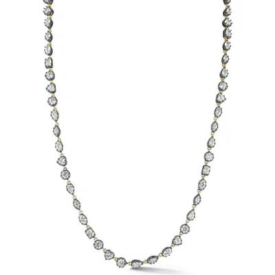 Sphera Milano Mixed Cut Cubic Zirconia Tennis Necklace In Gray