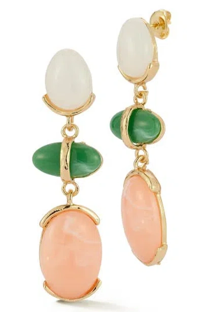 Sphera Milano Mixed Cz Drop Earrings In Multi