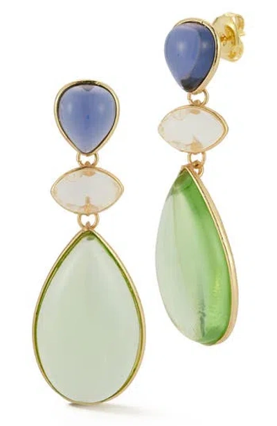 Sphera Milano Mixed Cz Drop Earrings In Multi