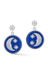 Sphera Milano Moon Drop Earrings In Silver
