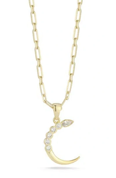 Sphera Milano Moon Pendant Necklace In Gold