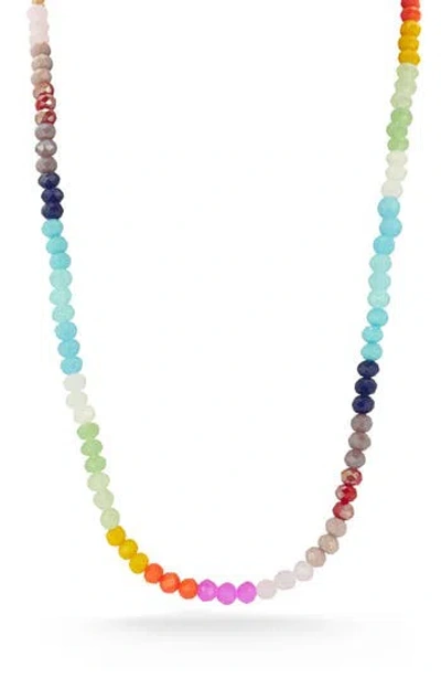 Sphera Milano Multicolor Beaded Necklace In Animal Print