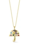 Sphera Milano Mushroom Pendant Necklace In Gold