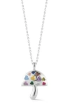 Sphera Milano Mushroom Pendant Necklace In Silver