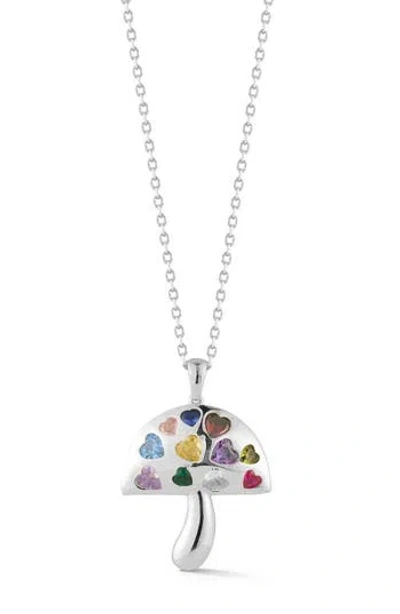 Sphera Milano Mushroom Pendant Necklace In Silver