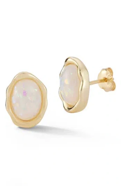 Sphera Milano Opal Stud Earrings In Gold