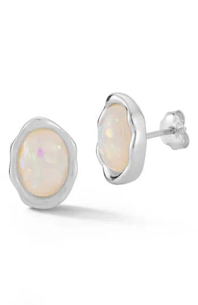 Sphera Milano Opal Stud Earrings In Metallic