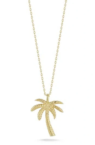 Sphera Milano Palm Tree Pendant Necklace In Gold