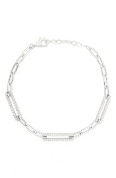 Sphera Milano Paper Clip Chain Bracelet In Silver