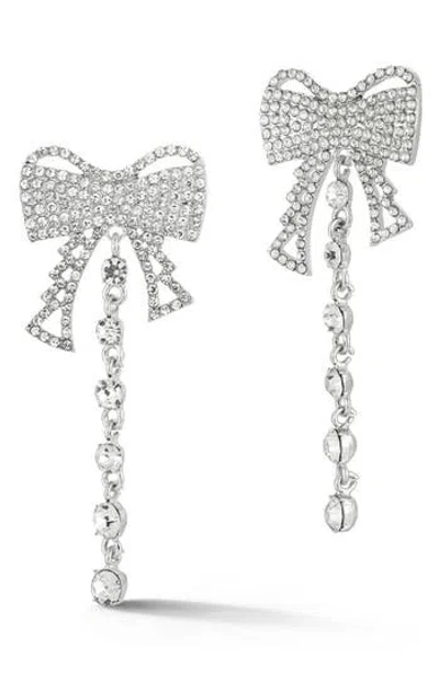 Sphera Milano Pavé Bow Drop Earrings