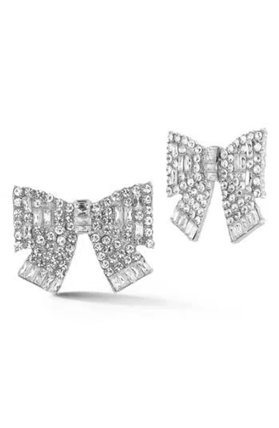 Sphera Milano Pavé Bow Stud Earrings