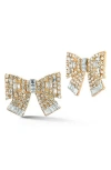 Sphera Milano Pavé Bow Stud Earrings