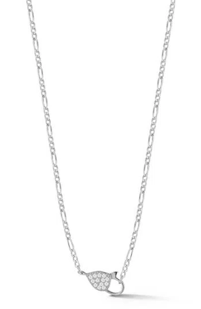 Sphera Milano Pavé Cubic Zirconia Clasp Pendant Necklace In Metallic