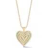 Sphera Milano Pavé Cubic Zirconia Heart Pendant Necklace In Gold