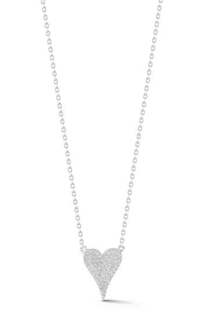 Sphera Milano Pavé Cz Heart Pendant Necklace In Metallic