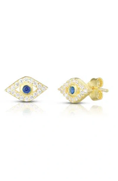 Sphera Milano Pavé Evil Eye Stud Earrings In Gold