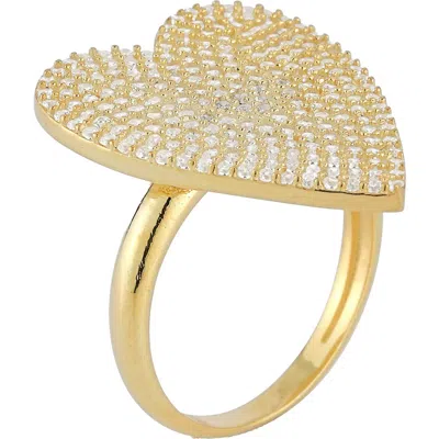 Sphera Milano Pavé Heart Ring In Gold