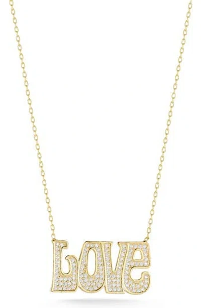 Sphera Milano Pavé Love Necklace In Gold