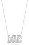 Sphera Milano Pavé Love Necklace In Silver