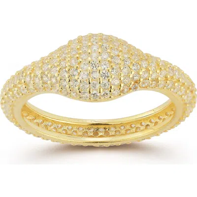 Sphera Milano Pavé Signet Ring In Gold