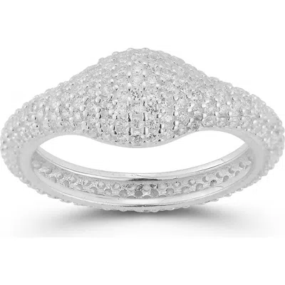 Sphera Milano Pavé Signet Ring In Silver