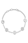 Sphera Milano Pavé Station Button Bracelet In Silver