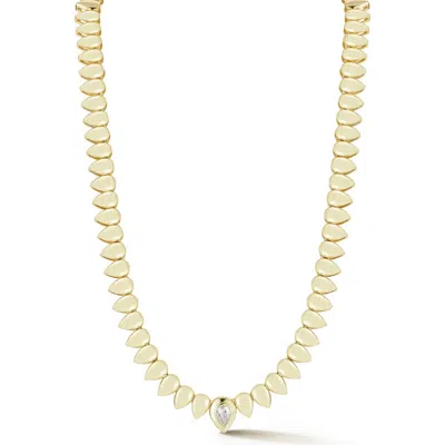 Sphera Milano Pear Cubic Zirconia Link Necklace In Gold