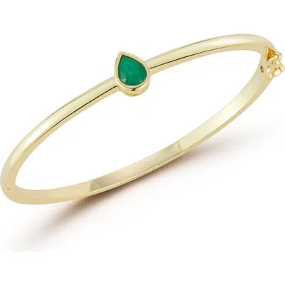 Sphera Milano Pear Green Cubic Zirconia Bangle In Gold