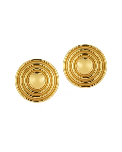 Sphera Milano Plated Bold Round Heart Earrings