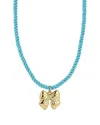 Sphera Milano Plated Bow Pendant Collar Necklace In Gold