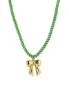 Sphera Milano Plated Bow Pendant Collar Necklace In Gold