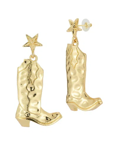 Sphera Milano Plated Cowboy Boot Earrings