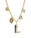 Sphera Milano Plated Cowboy Boot Heart Charm Necklace