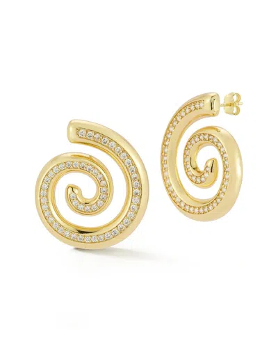 Sphera Milano Plated Cz Earrings In Gold