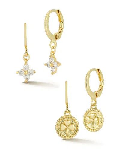 Sphera Milano Plated Cz Earrings In Gold