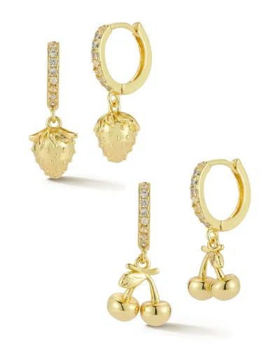 Sphera Milano Plated Cz Earrings In Gold