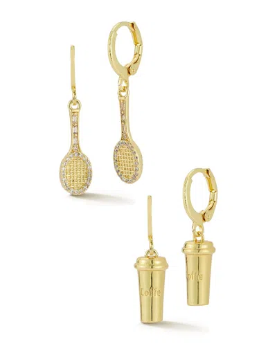 Sphera Milano Plated Cz Earrings In Gold
