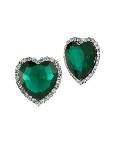 Sphera Milano Plated Cz Earrings In Green