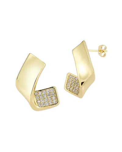 Sphera Milano Plated Cz Earrings In Purple