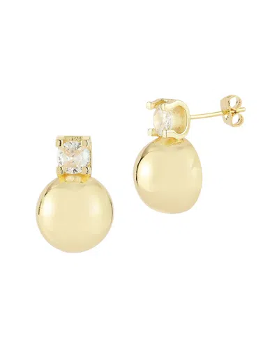Sphera Milano Plated Cz Earrings In White