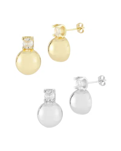 Sphera Milano Plated Cz Earrings In Purple