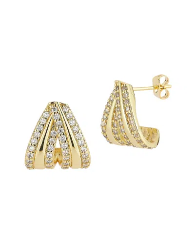Sphera Milano Plated Cz Earrings In Red