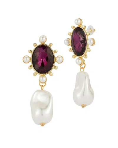 Sphera Milano Plated Cz Earrings In White