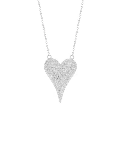 Sphera Milano Plated Cz Necklace In Metallic