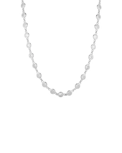 Sphera Milano Plated Cz Necklace In Metallic