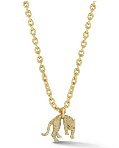 Sphera Milano Plated Cz Necklace In Gold