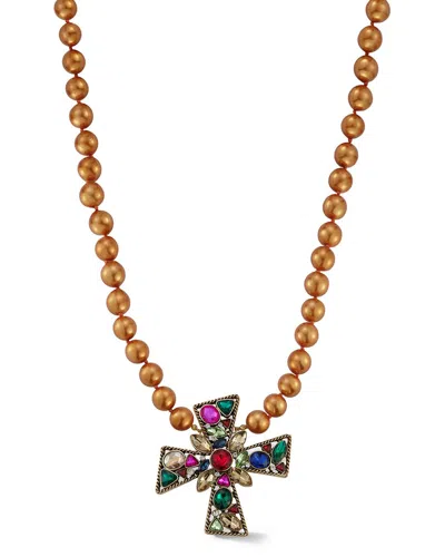 Sphera Milano Plated Cz Necklace In Multi