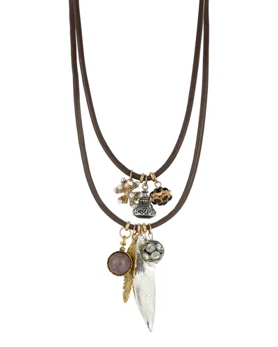 Sphera Milano Plated Cz Set Of 2 Necklaces In Multi