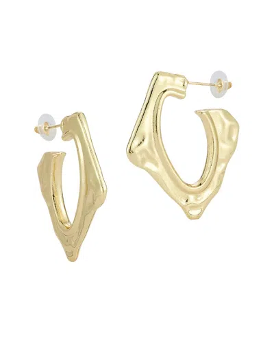 Sphera Milano Molten Square Hoop Earrings In Gold